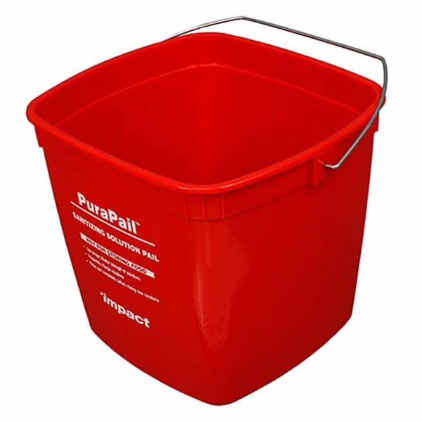 PURAPAIL UTILITY BUCKET, RED "SANITIZING"